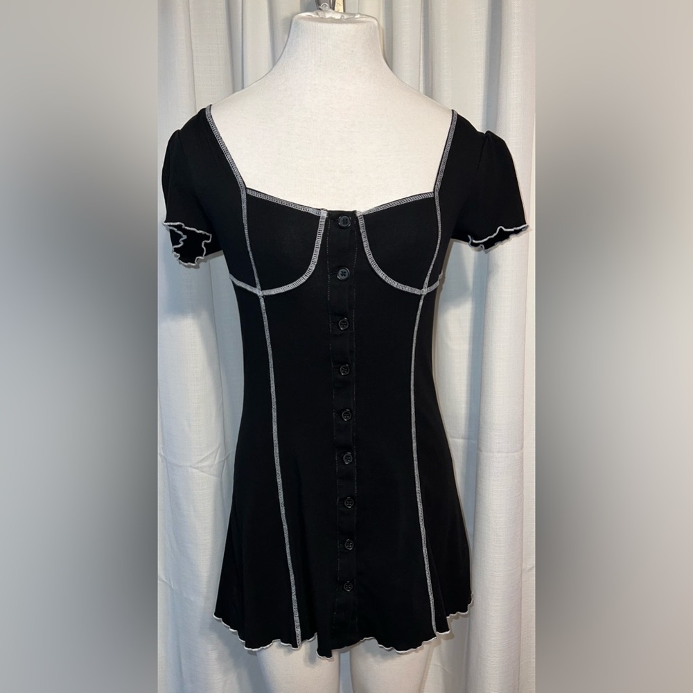 Current Mood contrast stitch mini dress labeled size M [J-32]